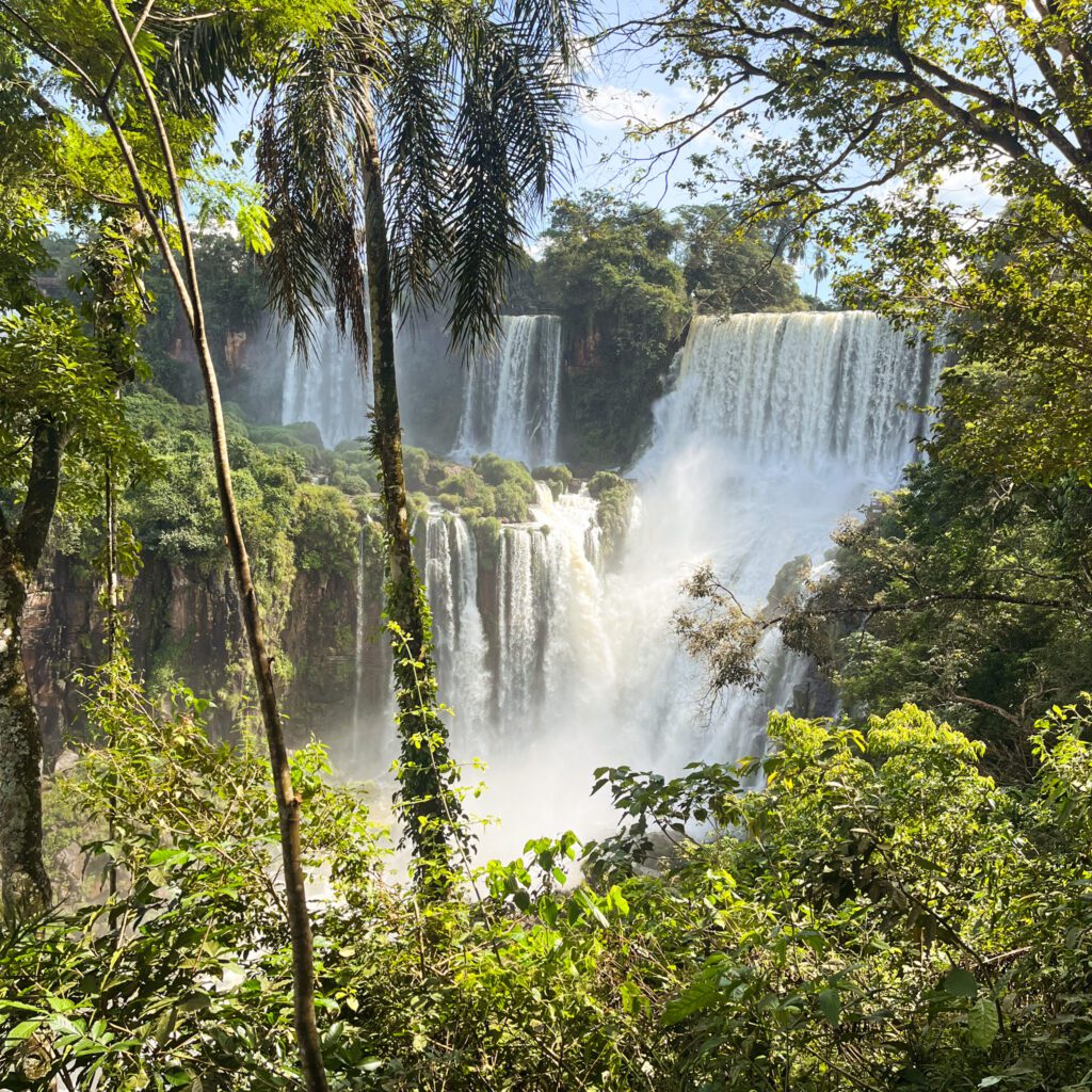 the huge Iguazu Falls waterfall