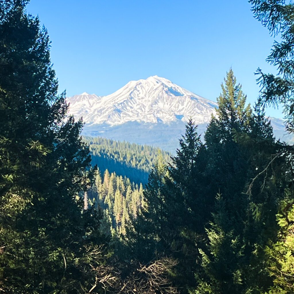 views of mount shasta from castle crags state park