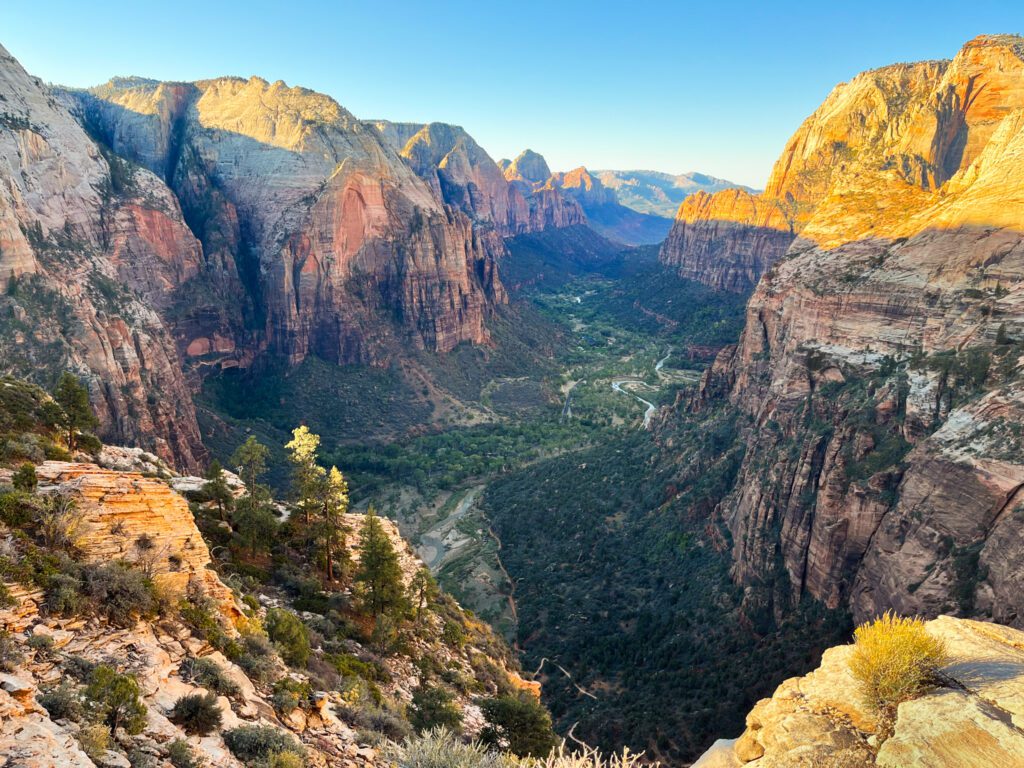 a viewpoint overlooking zion canyon