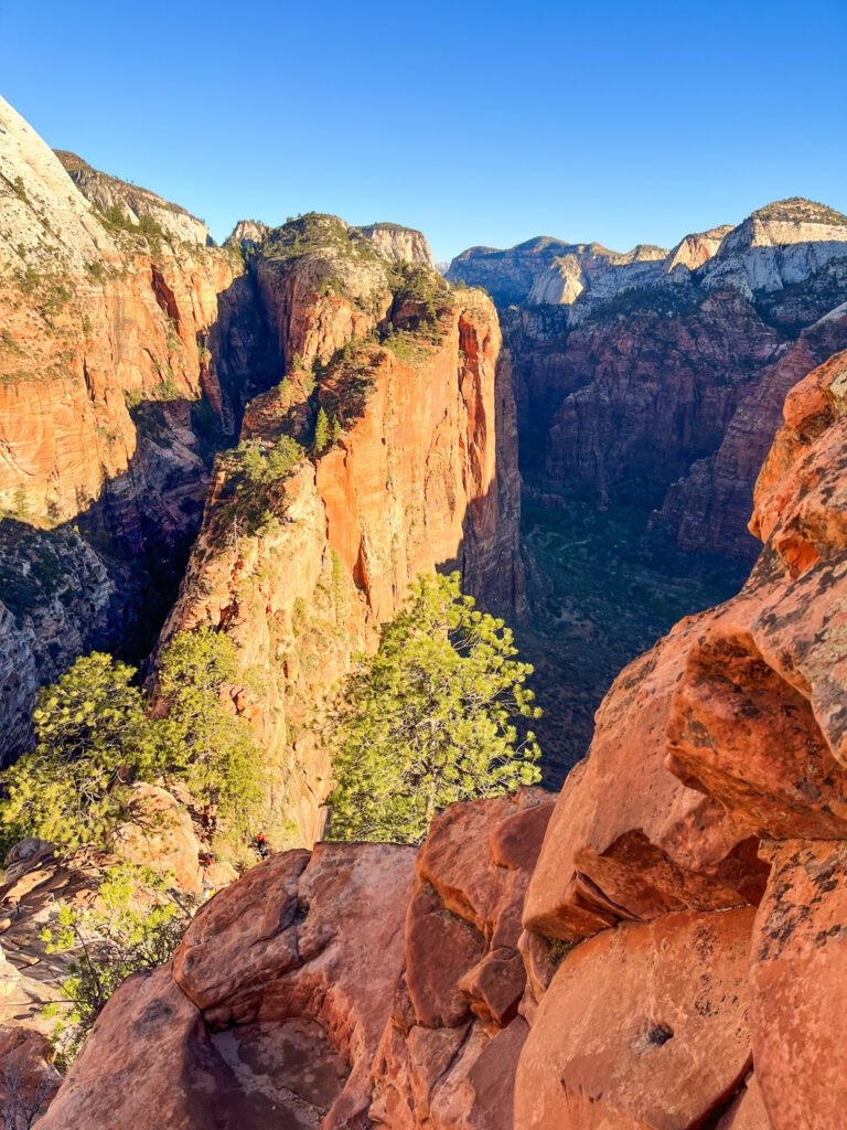 scenes from the ridge on the angels landing hike in zion