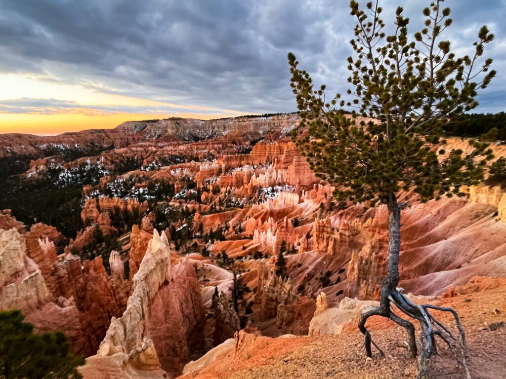 a sunrise in bryce canyon national park, utah
