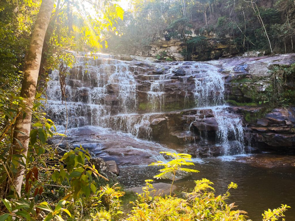 a waterfall in vale do pati, brazil