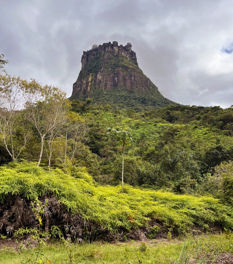 a cylindrical mountain in vale do pati, brazil