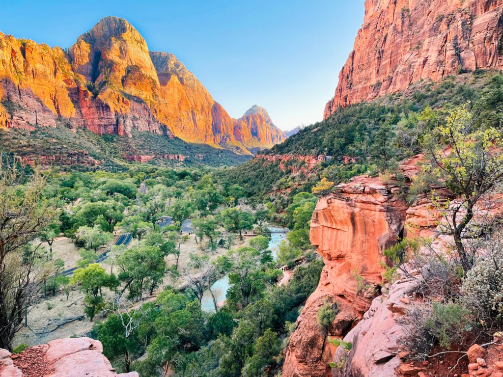 views from the The Lower Emerald Pools Trail in zion national park