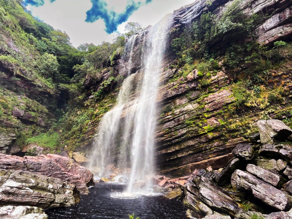 a tall waterfall in brazil