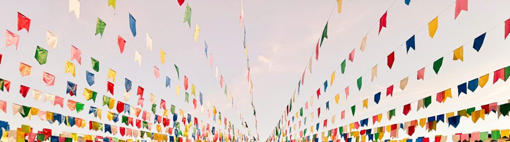 flags at a festival in brazil