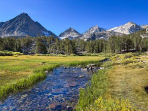 the little lakes valley trail in california's eastern sierra
