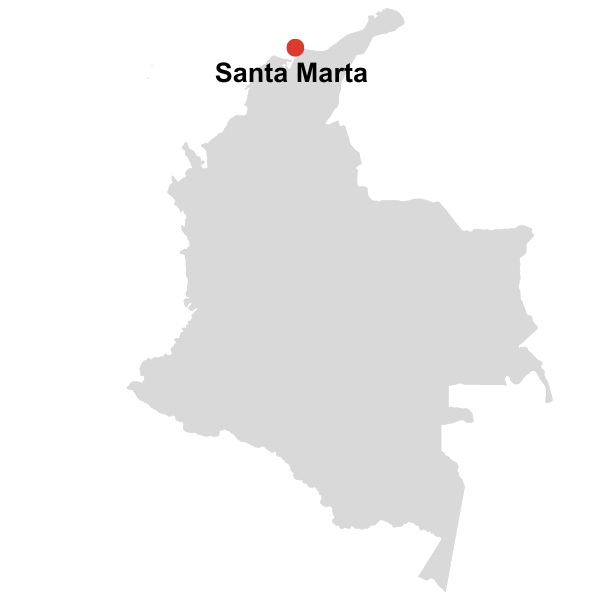 a map of santa marta, colombia