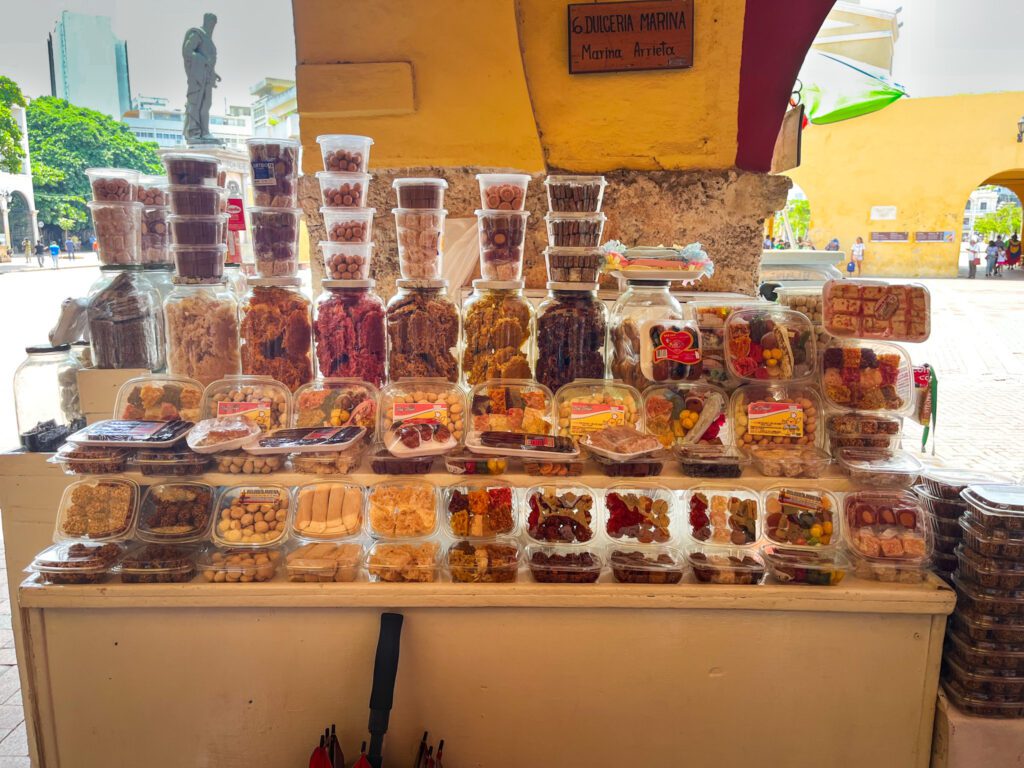 sweets made from coconut for sale in cartagena, colombia