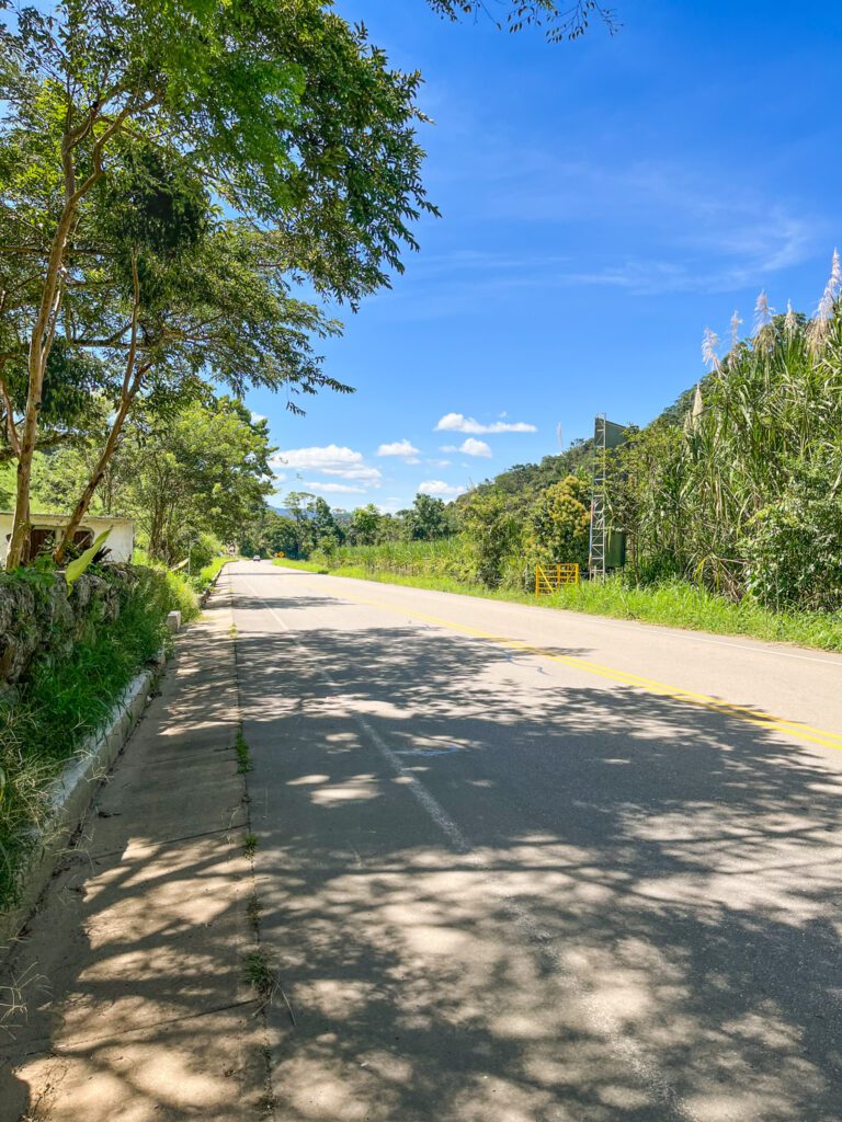 a road leading through rural scenery near san gil, colombia